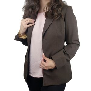 Anna Klein 3 buttoned suit jacket| poly-wool blend| petite